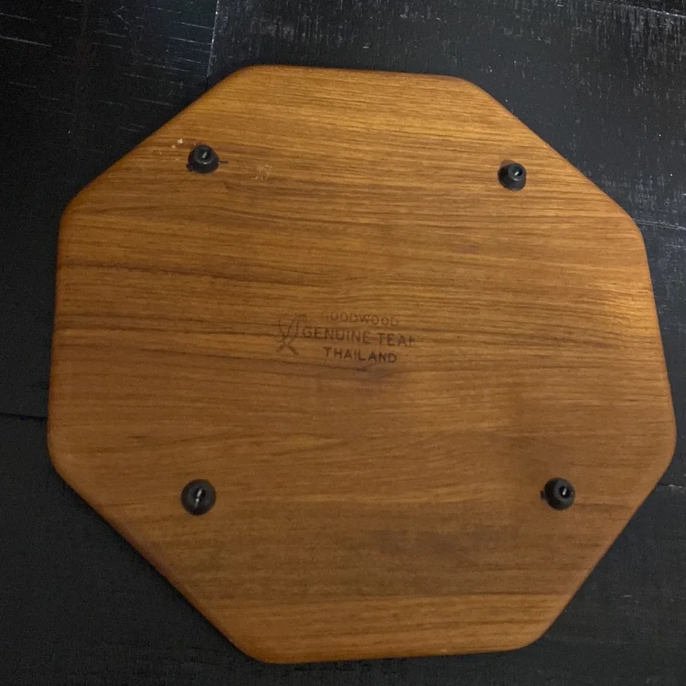 Vintage 1970’s LARGE Good Wood Teak Cheese Board With Glass Dome Cloche!